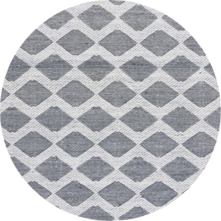 Safavieh 6 x 6 ft. Vermont Contemporary Hand Woven Round Rug; Grey & Ivory VRM152F-6R
